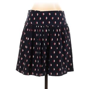 Madewell black Silk Skyline Skirt Blossom Lined Short Pleated US2 drop waist